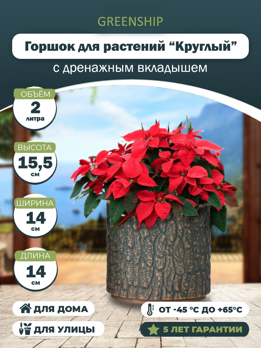 Горшок для растений "Круглый" Y17D16Aсз