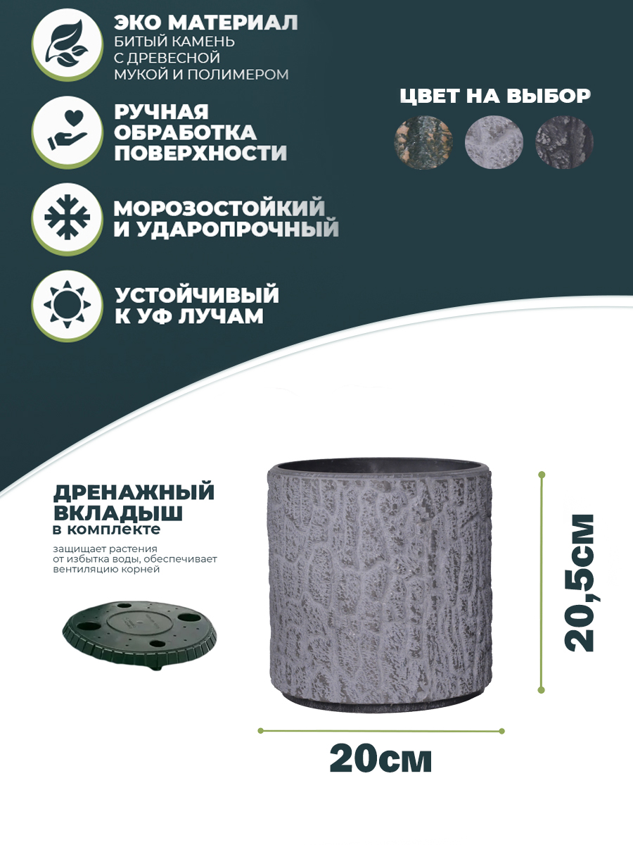 картинка Горшок для растений "Круглый" Y17D20Aсс Интернет-магазин "EraGarden"