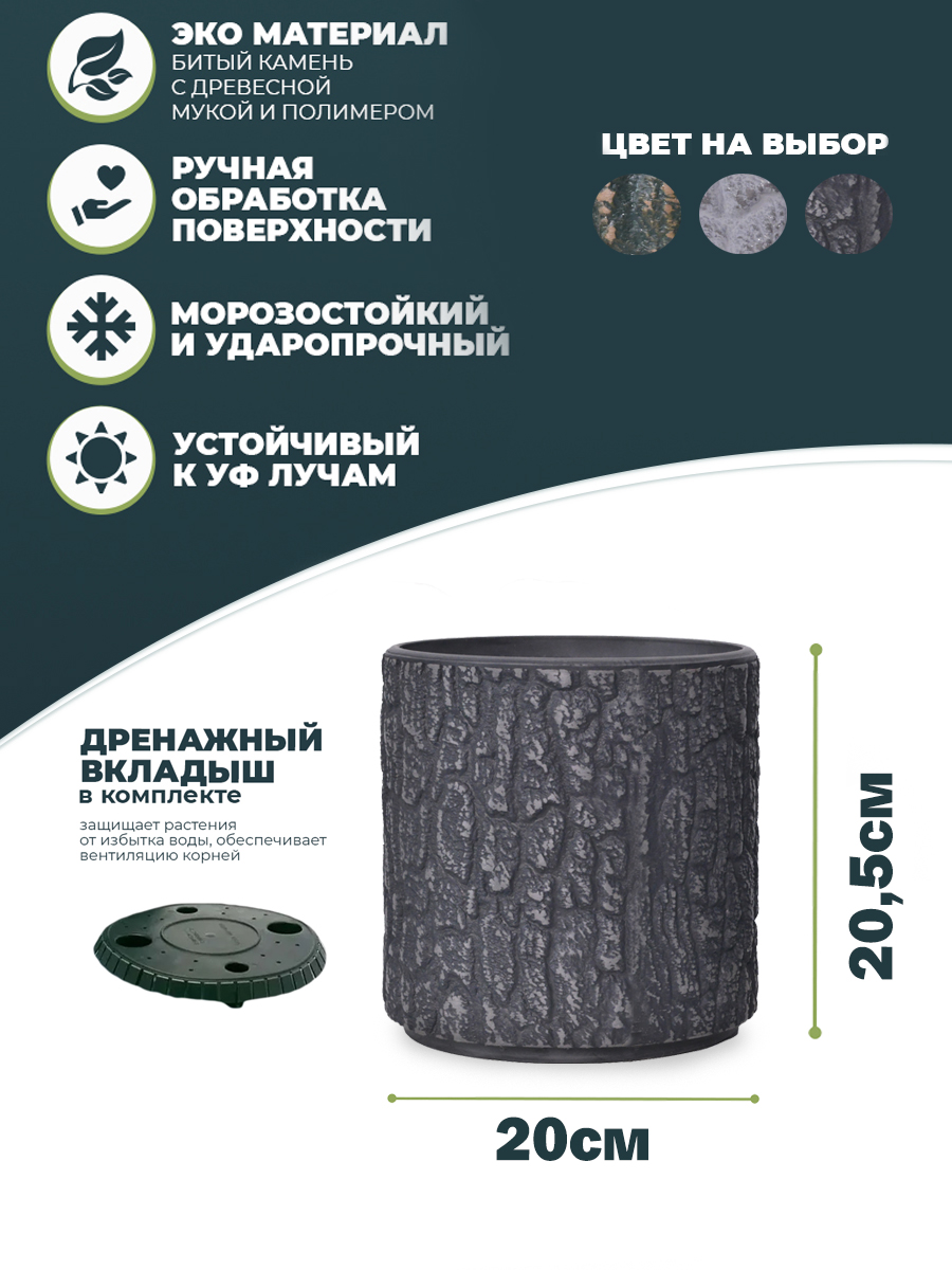картинка Горшок для растений "Круглый" Y17D20Aду Интернет-магазин "EraGarden"