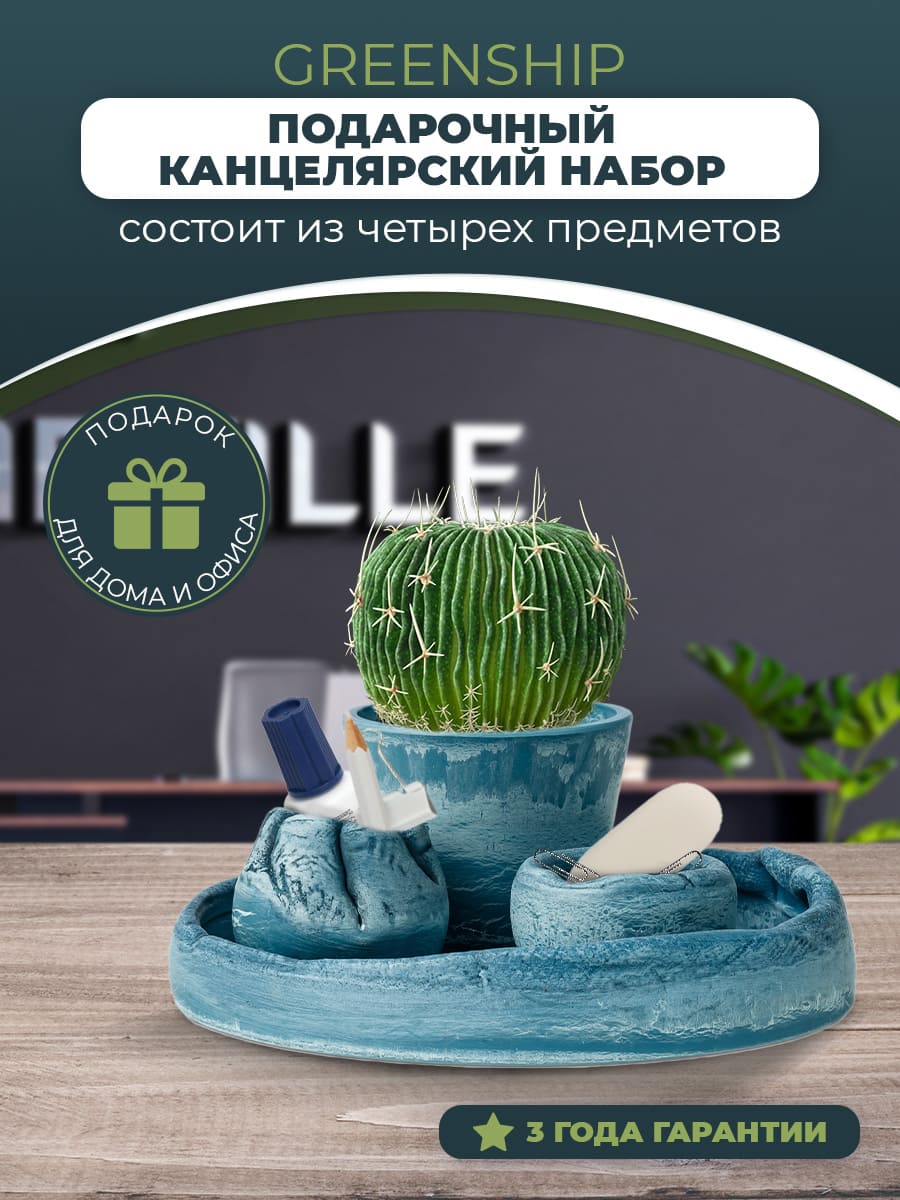 Настольный канцелярский набор из четырех предметов (подарочная упаковка) Y19D7гк