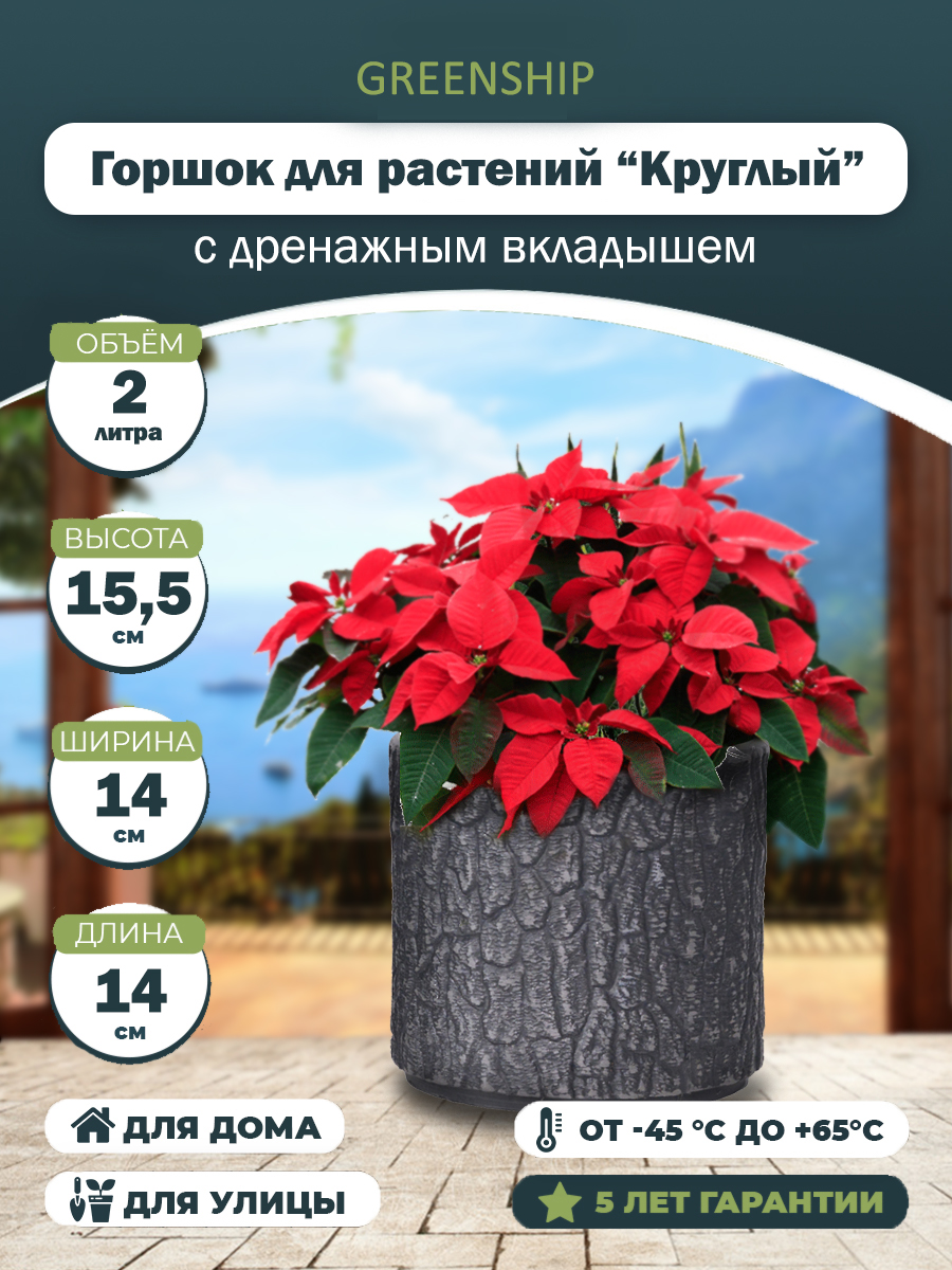 Горшок для растений "Круглый" Y17D16Aду